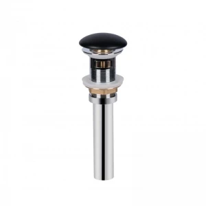 Донний клапан для раковини Qtap PU03O 225х70х70 Matt black з переливом