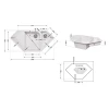 Кухонна мийка з додатковою чашею Lidz 1000x500/225 WHI-01 (LIDZWHI011000500225)
