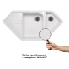 Кухонна мийка з додатковою чашею Lidz 1000x500/225 WHI-01 (LIDZWHI011000500225)