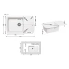 Кухонна мийка Lidz 770x490/200 WHI-01 (LIDZWHI01770490200)