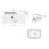 Кухонна мийка Lidz 860х500/240 WHI-01 (LIDZWHI01860500240)
