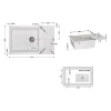 Кухонна мийка Lidz 781x510/200 WHI-01 (LIDZWHI01781510200)