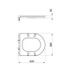 Сиденье для унитаза Qtap (Robin) с микролифтом Slim QT99HY2411MB