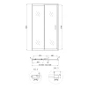 Душові двері в нішу Qtap Taurus CRM209-1.C6 90-100x185 см, скло Clear 6 мм, покриття CalcLess