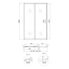 Душові двері в нішу Qtap Taurus CRM2012-13.C6 120-130x200 см, скло Clear 6 мм, покриття CalcLess