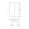 Душові двері в нішу Qtap Taurus CRM2013-14.C6 130-140x200 см, скло Clear 6 мм, покриття CalcLess