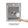 Мийка для кухні інтегрована Lidz Handmade H4050 (LDH4050BRU39258) Brushed Steel 3,0/1,0 мм