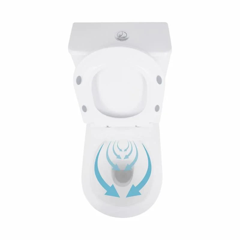 Унітаз-компакт Qtap Presto безобідковий з сідінням Soft-close QT24221217AW