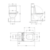 Унитаз-компакт Qtap Nando безободковый с сиденьем Soft-close QT12221222AW