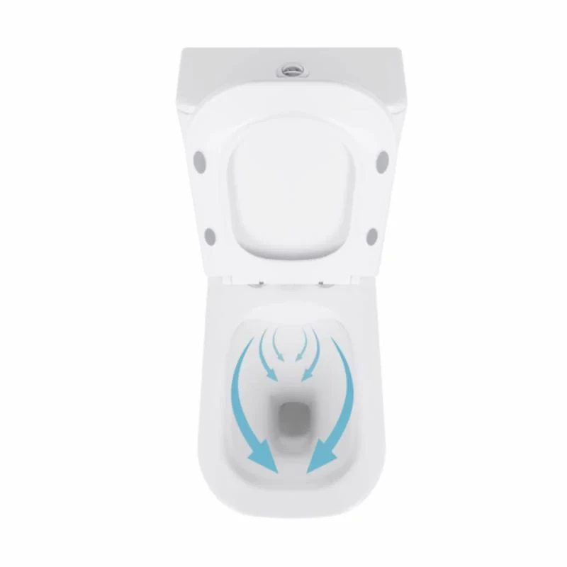 Унитаз-компакт Qtap Nando безободковый с сиденьем Soft-close QT12221222AW