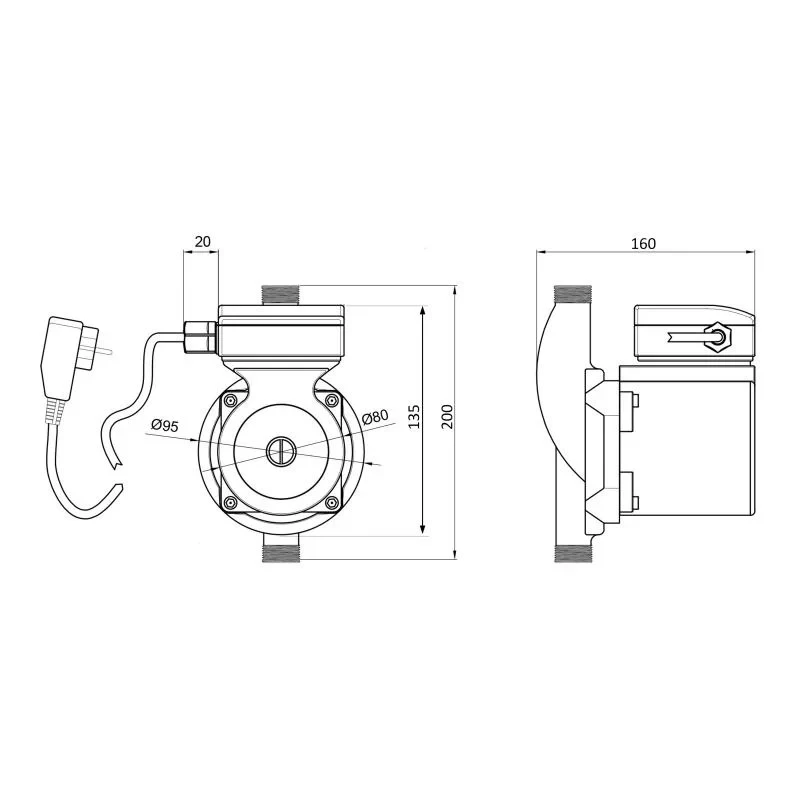 Насос для повышения давления Thermo Alliance LGS25-13Z (латунь)