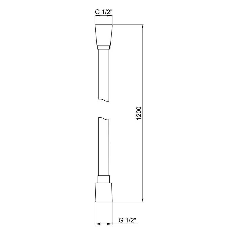 Шланг для ручного душа Qtap Hadice 1200 мм QTHADPVC120B Black Matt