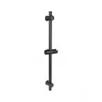 Душова стійка з тримачем універсальна Qtap Lepit 665 мм округла QTLEP82103OB Black Matt