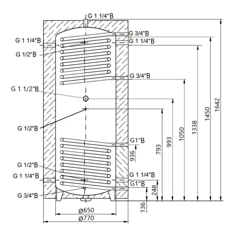 Теплоаккумулятор Thermo Alliance TAI-11 500 60мм