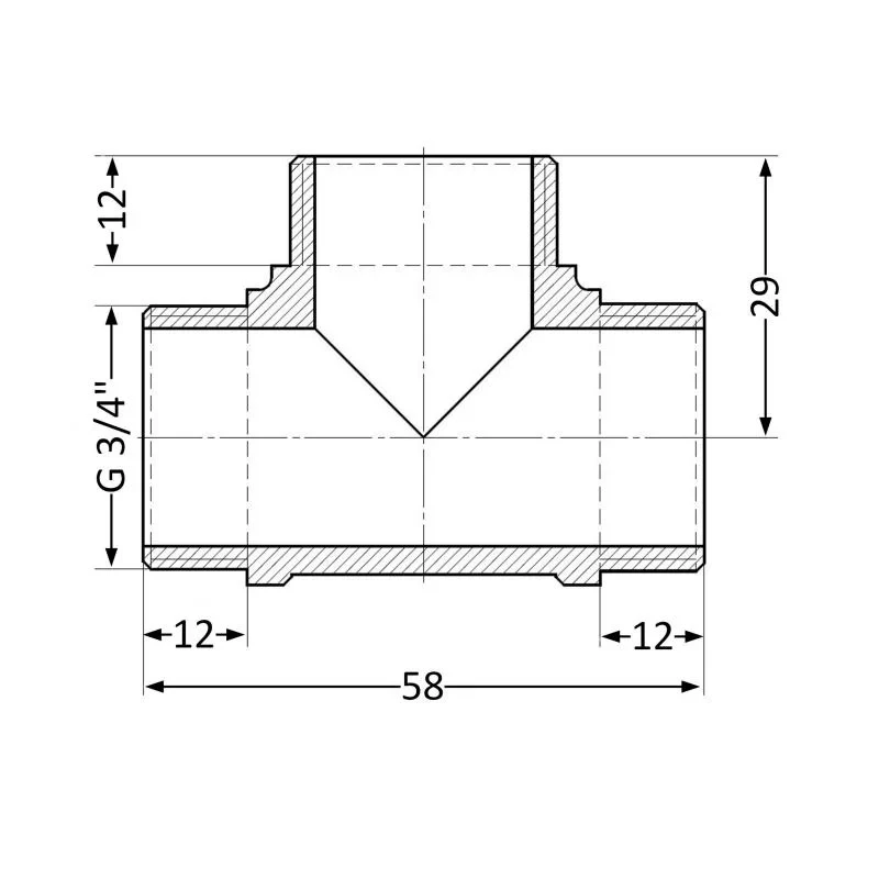 Тройник SD Plus 3/4