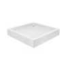 Набор Lidz душевая кабина Wawel SC80x80.SAT.LOW.GR, стекло тонированное 4 мм + поддон Mazur