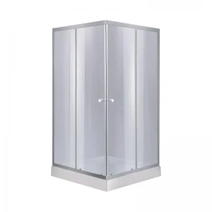 Набір Lidz душова кабіна Wawel SC80x80.SAT.LOW.GR, скло тоноване 4 мм + піддон Mazur