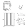 Набор Lidz душевая кабина Latwa SC80x80.SAT.LOW.GR, стекло тонированное 4 мм + поддон Kupala