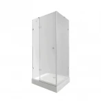 Набір Qtap душова кабіна Capricorn CRM1099SC6 Clear 2020x900x900 мм + піддон Tern 309912C 90x90x12 см з сифоном