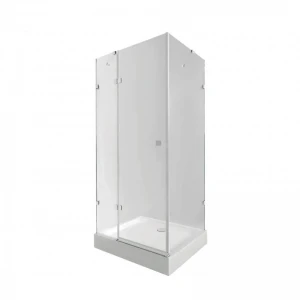 Набір Qtap душова кабіна Capricorn CRM1099SC6 Clear 2020x900x900 мм + піддон Tern 309912C 90x90x12 см з сифоном