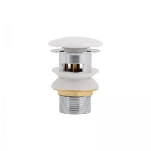 Донний клапан Pop-up для біде з переливом 70х70х110 mm White Qtap