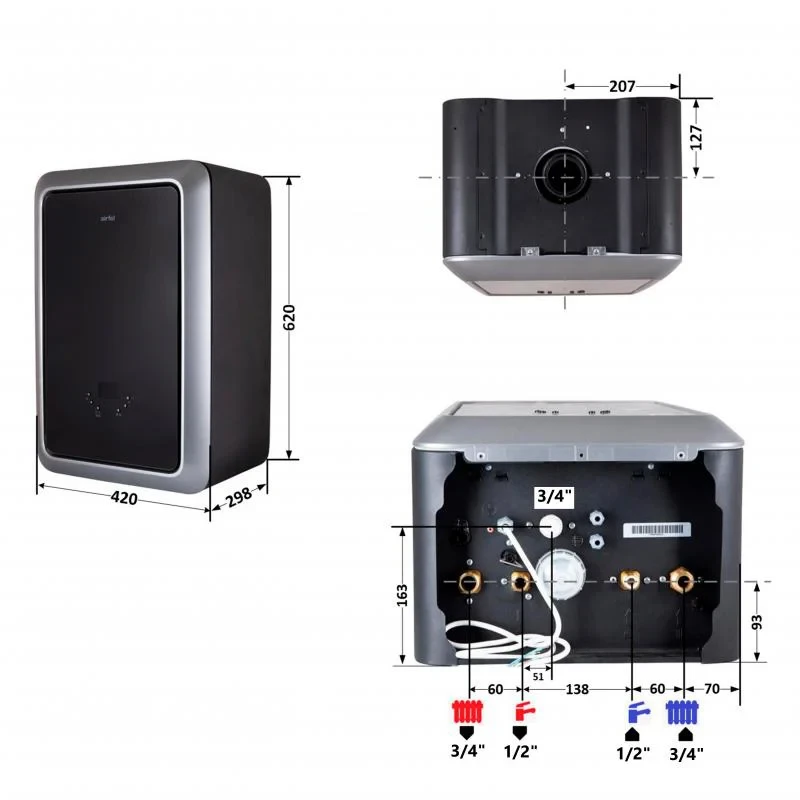 Котел газовий Airfel MAESTRO 24 кВт двоконтурний конденсаційний