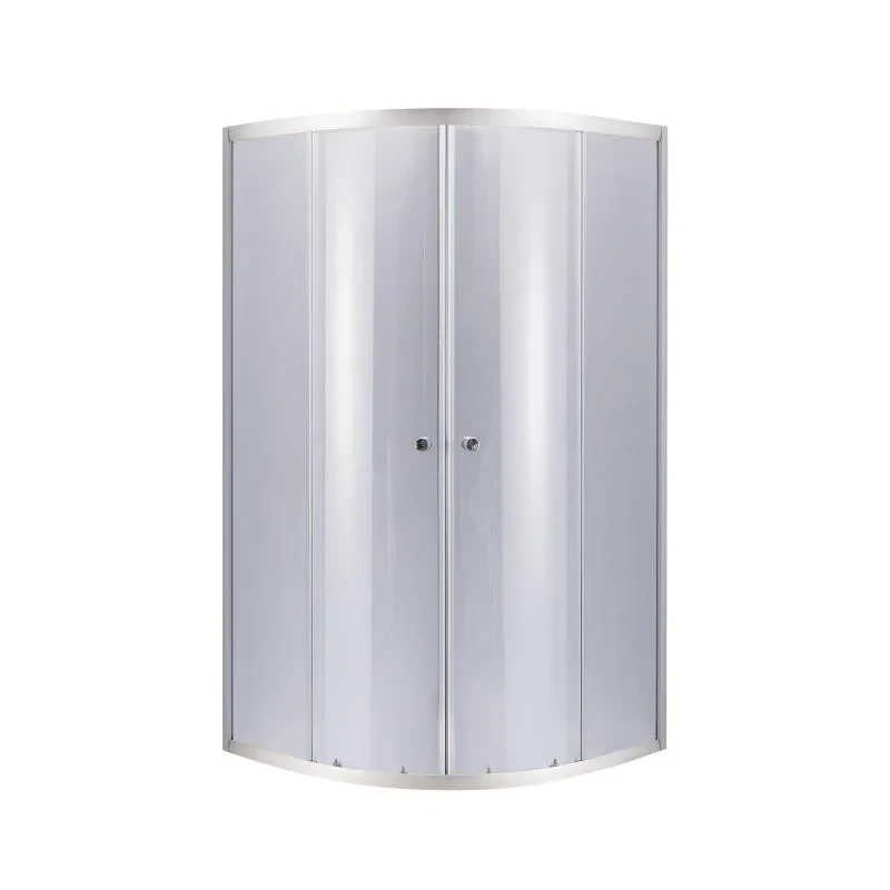 Душова кабіна Latwa SC90x90.SAT.MID.GR полукругла, скло тон. 4 мм + Душовий піддон KAPIELKA ST90x90x26, з панеллю Lidz