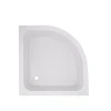 Душова кабіна Latwa SC90x90.SAT.MID.GR полукругла, скло тон. 4 мм + Душовий піддон KAPIELKA ST90x90x26, з панеллю Lidz