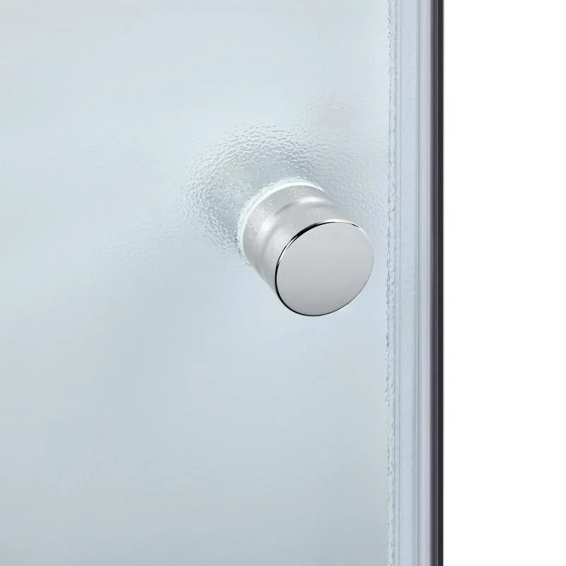 Душова кабіна Latwa SC80x80.SAT.MID.FR полукругла, скло Frost 4 мм + Душовий піддон KAPIELKA ST80x80x26, з панеллю Lidz