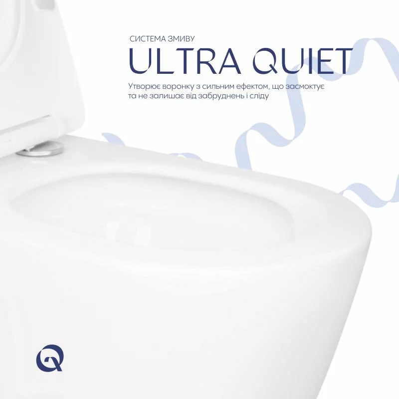 Унітаз підвісний Qtap Scorpio безободковий Ultra Quiet з сидінням Soft-close QT14332380AW