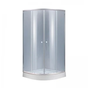 Душова кабіна Lidz Latwa SC90x90.SAT.LOW.GR, скло тон. 4 мм + Lidz Душовий піддон KAPIELKA ST90x90x15