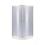 Душова кабіна Lidz Latwa SC80x80.SAT.LOW.GR, скло тон. 4 мм + Lidz Душовий піддон KAPIELKA ST80x80x15