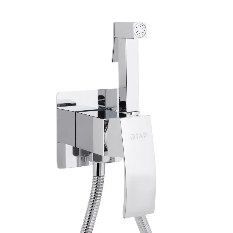 Набор для гігієнічного душу Qtap Swan Cascada прямокутний QTSWA262CRM45567 Chrome