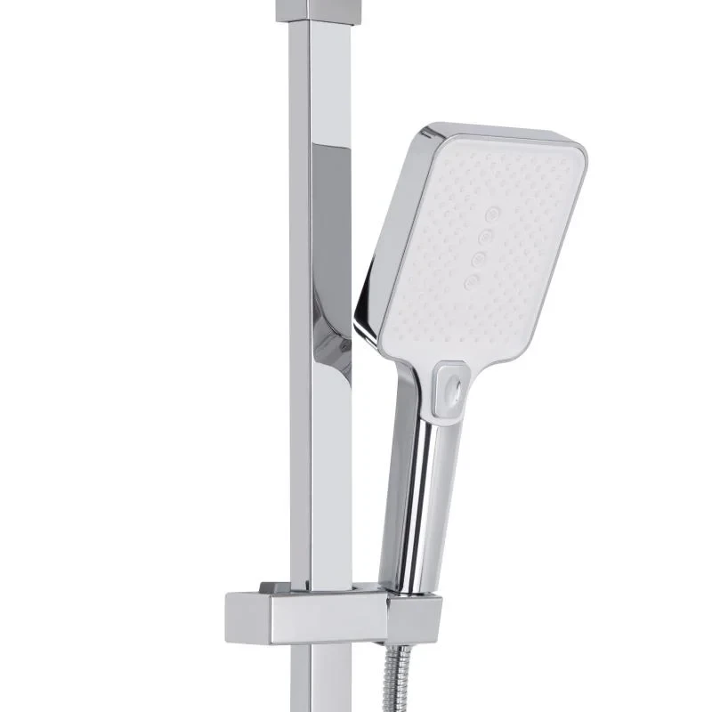 Душова система універсальна Qtap Swan Cascada на три споживача (з виливом) QTSWA111CRW45570 Chrome/White