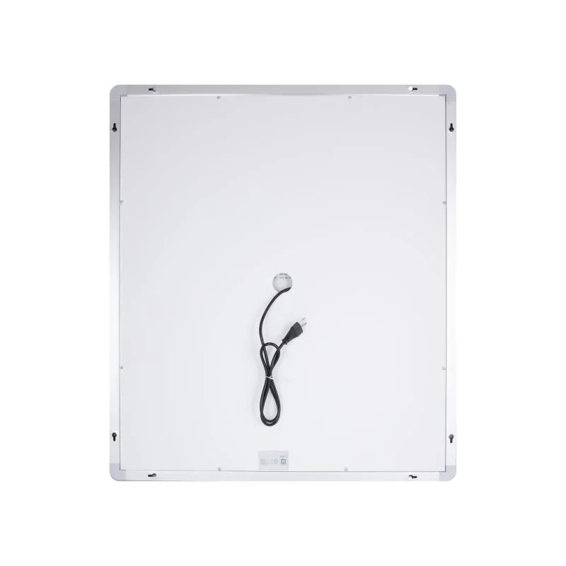Дзеркало Qtap Mideya 700х800 з LED-підсвічуванням Touch, з антизапотіванням, з годинником, димером, рег. яскравості QT2078DCF7080W