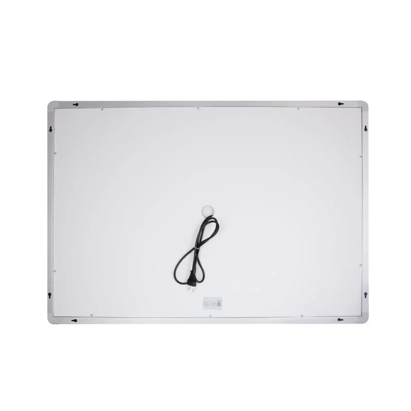 Дзеркало Qtap Mideya 1000х700 з LED-підсвічуванням Touch, з антизапотіванням, з годинником, димером, рег. яскравості QT2078NCF10070W