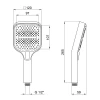 Лійка для ручного душу Qtap Rucni 260x120 мм округла QTRUC125BLM45782 Black Matt