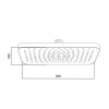 Лійка для верхнього душу Qtap Hlavova 260x180 мм прямокутна QTHLA107CRM45784 Chrome/Black