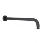 Кронштейн для верхнього душу Qtap Trubice 400 мм округлий QTTRU120BLM45927 Black Matt