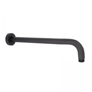 Кронштейн для верхнього душу Qtap Trubice 400 мм округлий QTTRU120BLM45927 Black Matt