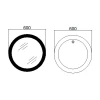 Дзеркало Qtap Taurus R600 з LED-підсвічуванням Touch, з антизапотіванням, з димером, рег. темп. кольору (3000-6500K) QT2478R607