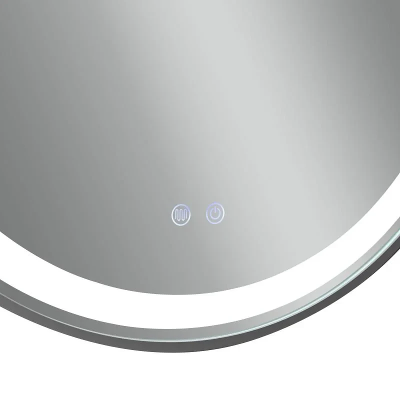 Дзеркало Qtap Gemini 800х700 з LED-підсвічуванням Touch, з антизапотіванням, з димером, рег. темп. кольору (3000-6500K) Reverse QT2578R8072B