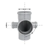 Хрестовина каналізаційна TA Sewage 110х50 90°