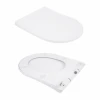 Унітаз-моноблок підлоговий Qtap Swan Ultra Quiet безобідковий з сидінням Soft-close WHITE QT16226080AW