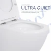 Унітаз підлоговий Qtap Robin безбачковий Ultra Quiet безобідковий безобідковий з сидінням Soft-close WHITE QT13223381AW