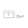 Раковина Qtap Nando LT 610х420х140 White QT12116146W