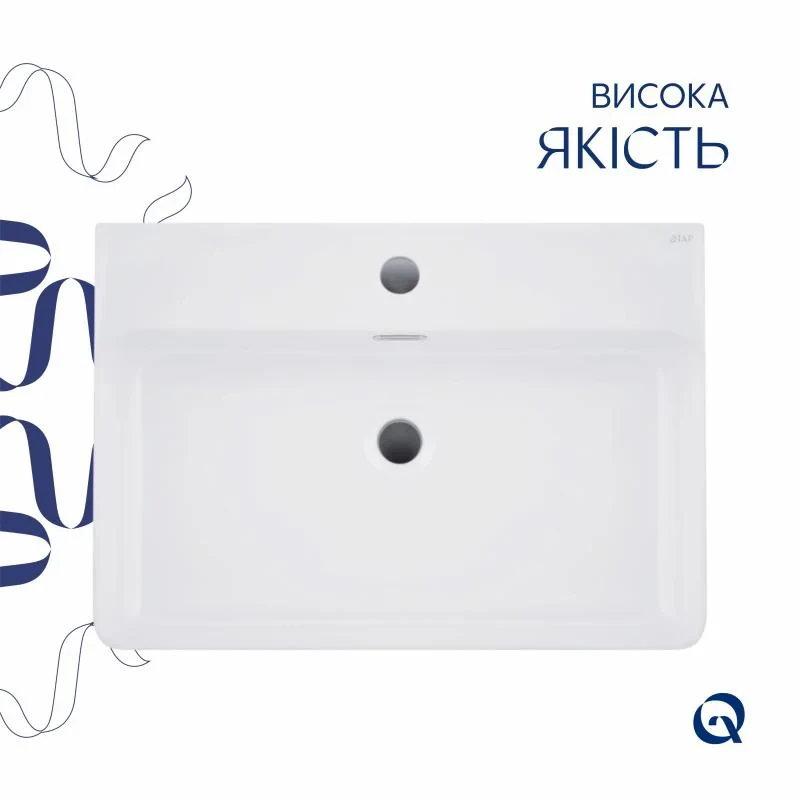 Раковина Qtap Nando LT 610х420х140 White QT12116146W