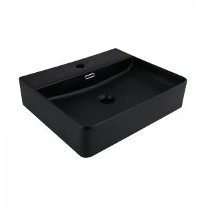 Раковина Qtap Nando LT 500х420х130 Matt black QT12116146AMB