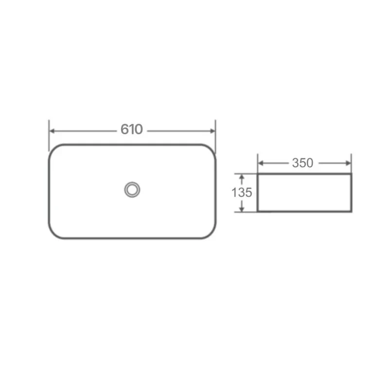 Раковина-чаша Qtap Tern 610x350x135 White QT17118140W