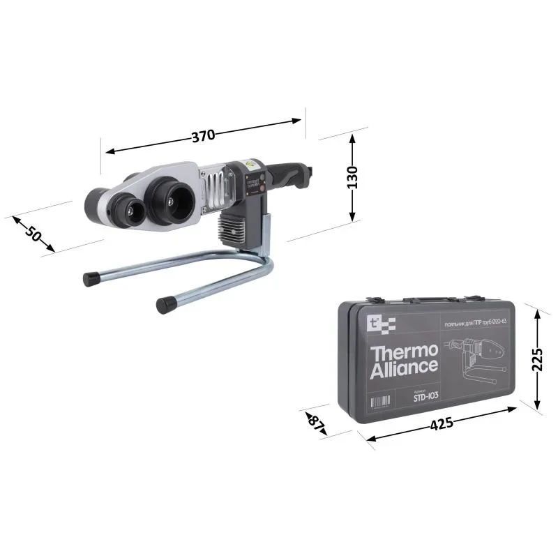 Паяльник для пластиковых труб Thermo Alliance STD-103 Ø20-63 (автоматический 800W)